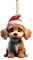 NZDFH Weihnachtsbaumschmuck Weihnachtsdeko Weihnachtskugeln Weihnachtskugeln Anhänger Weihnachten Kleiner Hund Auto Anhänger Rucksack Anhänger Weihnachten 2D Acryl Home Dekorationen