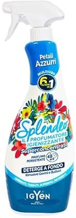 Deodorante Ambiente Profumatore Igienizzante Spray, 750ml, Varie Fragranze, Set da 3 o 6 Pezzi (6, Petali Azzurri)