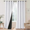 MRTREES Cortinas Térmicas Aislantes Frío Calor Blackout Acustica 100% Opaca Cortina Termica Blanca con Ojales para Dormitorio Matrimonio Salon Modernas, 2 Piezas, 140x220 cm