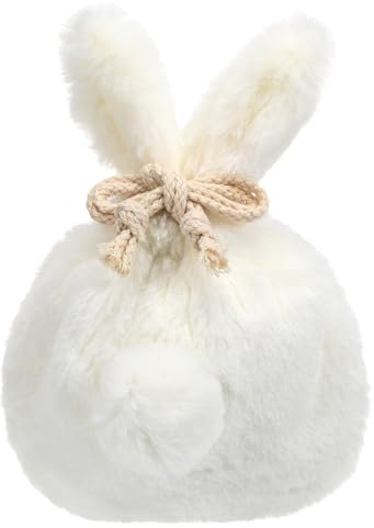 CALLARON Beutel Mit Kordelzug Plüsch-Kosmetiktasche Mit Hasenohren Schminktasche Hase Für Make-up Toilettenartikel Und Reise Leichte Aufbewahrungstasche Für Shopping Und Unterwegs 9.06X7.09X0.39in