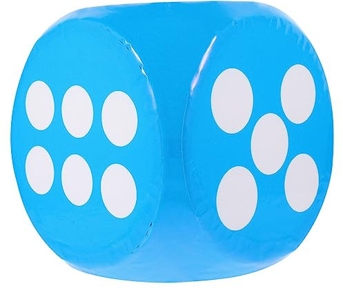 Kisangel Riesen Schaumstoffwürfel, Huge Partyspielwürfel, Mehrseitige Blaue Würfel für Kinder, 19 cm, Schaumstoff Spielrequisite