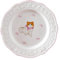JISADER Plato Llano Redondo de cerámica con Relieve, vajilla para Aperitivos, Fiestas, Bodas, clásicas de Estilo rústico, Gato Blanco