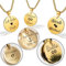UNIQAL - Gravur-Halskette aus Edelstahl – Persönlicher Anhänger mit Name, Datum oder Koordinaten – Geschenkidee für Frauen & Männer – Individuelle und bedeutungsvolle Namenskette (Gold Coin)