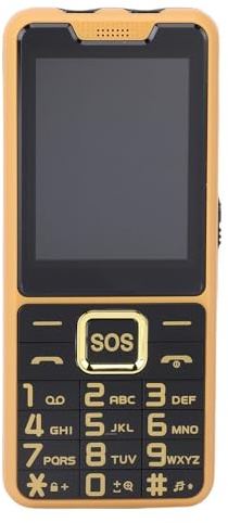 Elprico Handy für Senioren, 2,6 -Zoll -HD -Display -Telefone mit SOS -Taste und Taschenlampe, 0,3 -MP -Kamera -Ankündigung Mobiltelefon, FM -Radio, Dual Card Dual Standby, 2500mAh (Gold)