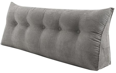 OHMG 120/140/160/180/200cm Dreieckiges Kopfkissen für Bettruhe mit abnehmbarer Hülle Lesekissen für Rückenpositionierung, Lesekissen zum Sitzen in