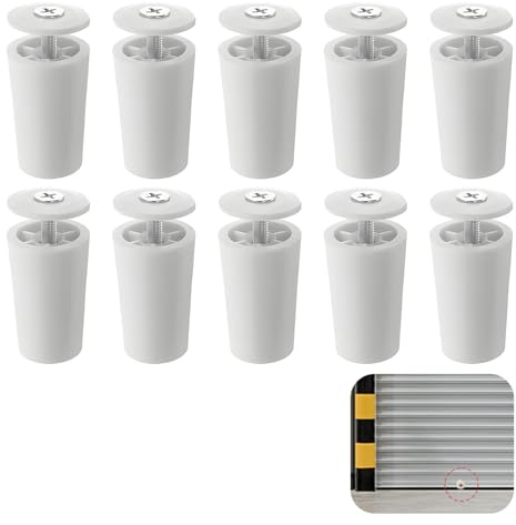 Deflector de Obturador Blanco de 40 mm para Obturadores y persianas- Incluye Arandelas y Tornillos para Instalación, para Puertas Enrollables y Persianas Operadas por Manivela (Paquete de 10)