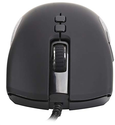 Naroote Souris Filaire de Gamer Rvb de Conception Ergonomique, Souris Optique 6400DPI pour Ordinateurs de Bureau et Portables Généraux, Couleur ABS Noir