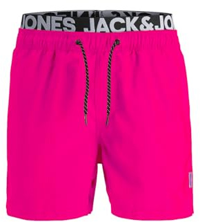 JACK & JONES Herren JPSTARUBA JJSWIMSHORTS AKM DB WB, Rosa, S