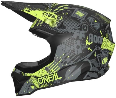 Oneal 1SRS Youth Vibrant Kinder Motocross Enduro MTB Helm schwarz/gelb 2026: Größe: L (49/50 cm)