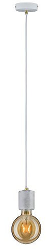 Paulmann 79604 Neordic Nordin Pendelleuchte max. 1x20W Hängelampe für E27 Lampen Deckenlampe Weiß 230V Marmor ohne Leuchtmittel