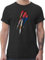 T-Shirt Herren - Fußball EM WM - Serbien Krallenspuren - M - Schwarz - serbische Tshirt Fussball Shirt männer Europameisterschaft Serbia Herren-Shirt Trikot fussballtrikot fu Ball Srbija t-Shirts