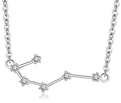VIKI LYNN Cancer Zodiac Necklace 925 Sterling Silver Cubic Zirconia Star Sign Jewellery Birthday Gifts for Women Girls