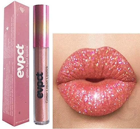 Allbesta 15 Farben Matte Glitzer Lippenstift Metallic Pearl Lipgloss Wasserdicht Dauerhaft