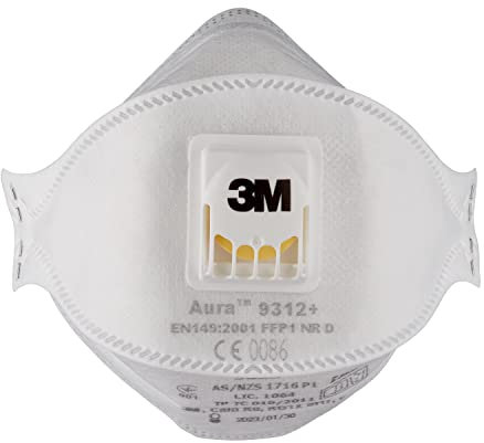 3M 9312PRO10 Maschera per levigatura a mano (1 confezione da 10 unità)