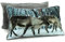 heimtexland ® Kissenhülle Rentiere 30x50 cm mit Teddy-Plüsch - hochauflösender Digital-Fotodruck auf samtig weichem Velour Kissen Hüttenstil Waldtiere Dekokissen Typ587
