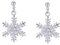 SLUYNZ 925 Sterling Silber funkelnde CZ Schneeflocke Ohrstecker für Damen kristall Schneeflocke Ohrringe Hängend Ohrringe Ohrhänger