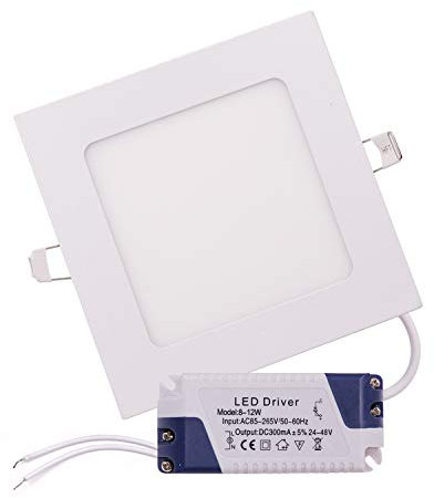 XUNATA Quadratisches Ultraslim LED Panel Licht, AC110-220V 3W Warmweiß LED Einbaustrahler Deckeneinbaustrahler Wohnzimmer-lampe, Deckenlampe, Deckenstrahler,Super hell mit Treiber (Warmweiß, 3W)
