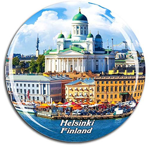 Helsinki Kathedrale Finnland Kühlschrankmagnet 3D Kristallglas Touristische Stadtreise City Souvenir Collection Geschenk Starker Kühlschrank Aufkleber