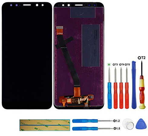 swark Pantalla LCD compatible con Huawei Mate 10 Lite RNE-L01 RNE-L21 RNE-L23 pantalla táctil digitalizador de montaje + herramientas (negro sin marco)