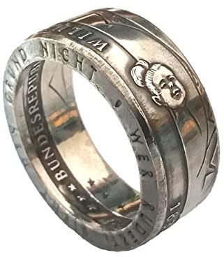Münzring 10 Euro 2007 Wilhelm Busch Silber 925er Größe 56 bis 74
