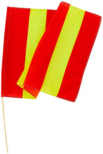 AZ FLAG HX_2433 Bandiera in Legno, Giallo/Strisce Rosso, 90 x 60 cm