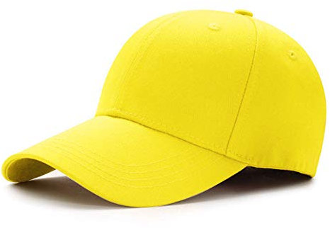 Bakicey Sports Baseball-Kappe für Herren und Damen, atmungsaktiv, leicht, verstellbar, Anti-Sonnenblende, Baseball-Kappe, Unisex, Golf, Camping, Badminton, Tennis, Sonnenkappe Gr. Einheitsgröße, gelb