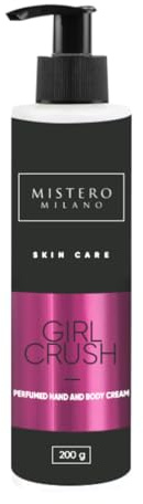 Mistero Milano Parfümiert - Handcreme frauen - Handpflege - Feuchtigkeitscreme - Handcreme Rissige Hände – Girl Crush 200g