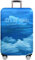 Kofferhülle Elastisch Kofferhülle Bambus Kohlefaser 18-32 Zoll Kofferschutzhülle Gepäck Cover Reisekoffer Hülle Kofferschutz Luggage Cover Gepäckabdeckung (Himmelblaues Meer, S)