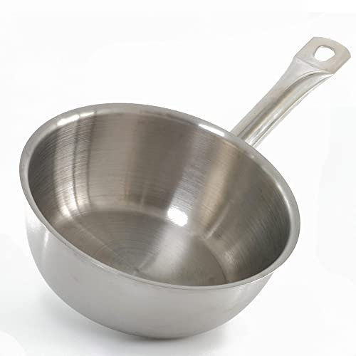Kerafactum Casseruola con manico a freddo professionale per cottura a induzione, con manico in acciaio inox, diametro 20 cm, 1800 ml, resistente al forno, impilabile, set estensibile