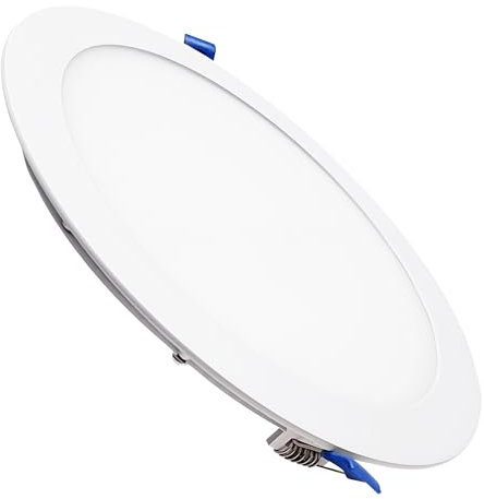 LED ATOMANT Downlight LED Panel Redondo 240mm 20W, CCT (Selector de Color Blanco Calido, Neutro y Frio), Corte 220mm, 1800 Lumenes, Driver incluido
