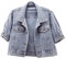 LifeShe Women's short sleeve cropped denim jacket puff sleeve jean jackets coat, Light Blue, XL