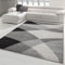 Teppich-Traum Designer Schlafzimmerteppich mit abstraktem Muster | Kurzflor 11 mm | Creme grau, Größe 120x160 cm