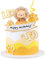 Blumomon 8Pcs Lion Happy Birthday Cake Toppers Kit Forest Animal Lion Cupcake Picks Jungle Safari Cake Decorations for Lion Theme Baby Shower Kids Boys Girls Birthday Party Supplies