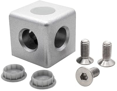 KLAK 40 - 3-Wege Würfelverbinder Eck-Verbinder für Aluprofil 40x40 - 1 Stück
