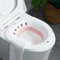Sitzbad für Toilettensitz, Schwangere tägliche Betreuung Hygieneprodukte Postpartum-Toilettenbad ohne Kniebeugen, Reduziert Schmerzen, Auslaufsicher, Wassermassage, Faltbares Sitzbad mit Spülung(Rosa)