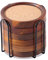WLWNWFT Holz Untersetzer Rund für Gläser 6er Set, Glasuntersetzer aus Akazienholz und Kork mit Halter, Untersetzer Gläser Kork für Getränke, Bar, Tassen, Glas