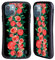 Head Case Designs Linea Rosa Fiorato Scuro Cover Ibrida Compatibile con Apple iPhone 13
