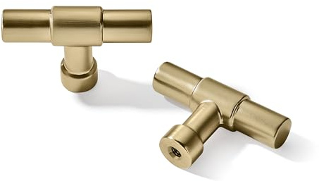 Khtumeware 10 Pack Cabinet Knobs Champagne Bronze 2 Inch Heavy Duty Zinc Kitchen Drawer Pulls Door Dresser Handles for Drawers