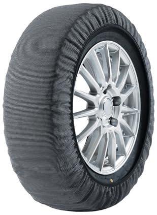 Veriga N7 CAR SOCK ONE Textilschneeketten Anfahrhilfe Satz (1 Paar= 2 Stück) Zugelassen nach EN 16662-1 für die EU Schnellmontage für Auto, Sportwagen, SUV, Elektrofahrzeuge