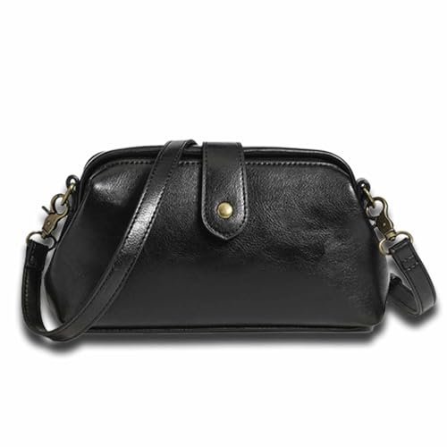 Lipski Langrents Retro-Handtasche, hochwertige handgefertigte Retro-Ledertasche, Damen-Umhängetasche aus Vintage-Leder, Messenger-Tasche (D)