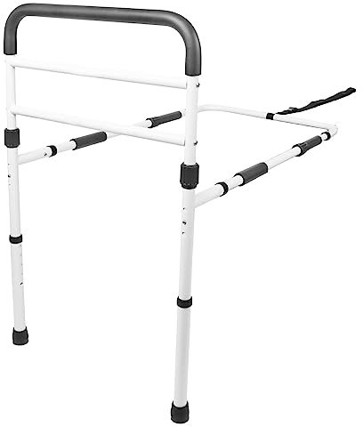 PEPE Mobility Sponde Letto Anziani Anticaduta con Piedi, Ringhiera, Regolabile, Sponda Letto Anziani, Bianco