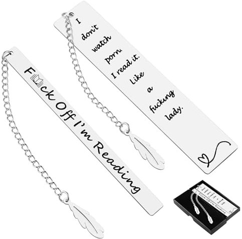 Lustiges, schmutziges Lesezeichen, Geschenke für Männer, Buchliebhaber, Metall-Lesezeichen, Edelstahl, inspirierendes Lesezubehör, einzigartiges Geschenk für Freunde, Kollegen, Lehrer, Männer,