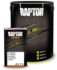 U-POL RAPTOR 2K Lack Gebinde-Set Schwarz (3L Lack + 1L Härter) - uv-beständige strukturierte KFZ, LKW, Boot & Campervan Beschichtung