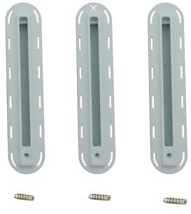 YEPENG Sets Tri Fins Box Fins for Future for Surfing SUP Screw Surfboard Surf Fins Plugs Set 7 Colors (Color : White)