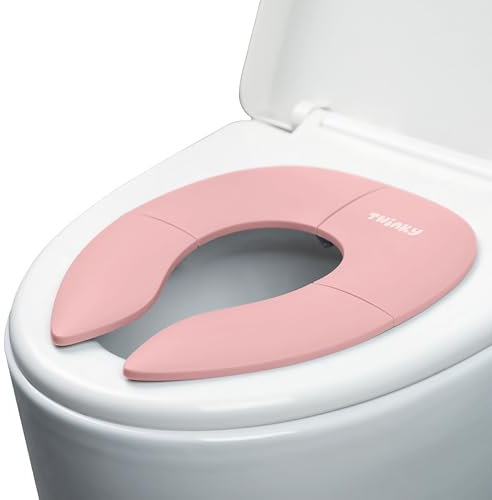 Twinky® Mini Potty – 2-in-1 Baby WC Reduzierer & Toilettentrainer – Faltbarer Toilettensitz – Toilettensitz Reduzierer – Kinder WC Brille (Rosa)