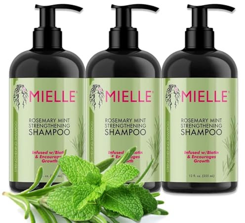 P-Beauty Rosmarin Minze Shampoo, mit Biotin 3x355ml - stärkendes Haarshampoo - Shampoo für Haarwachstumm & Haarausfall - Haarpflege & Kopfhautpflege - Stärkungsshampoo - Schuppenshampoo