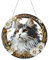 CXINLky DIY Diamond Painting Anhänger mit Kette, Diamant Painting Fensterbilder, 5D Diamond Malerei Türkranz Wandbehang Kits für Fenster Wand Eingang Garten Decor-13-Katze