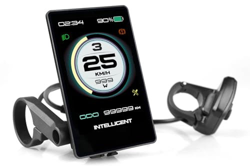 Varstrom Ebike LCD Display für BAFANG Mittelmotor, P860ML Ebike Display für 8fun BBS02B, BBS-HD, BBS01B und Nabenmotor, UART Protokoll Kilometerzähler Bedienfeld für E-Bike Umbau-Multiply Sprache