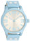 Oozoo - Timepieces Damen Uhr hellblau/Sand | Armbanduhr Damen mit Lederarmband | Moderne Uhr für Frauen - Edle Analog Damenuhr in rund C1094 (46mm)