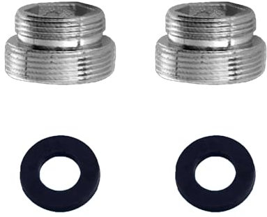 VZU 2 Stück Wasserhahn Adapter, Außengewinde M18 auf M22, für Wasserfilter, Metall Wasserhahnaufsatz für Badezimmer, Waschbecken, für Küchenarmaturen, Wassersparzierung, Wasserfilter, Schläuche